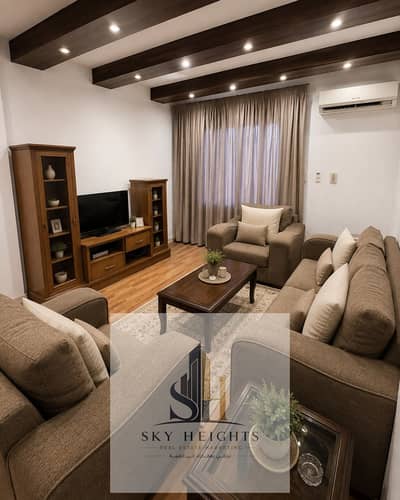 Furnished apartment for rent in Al Rehab at a bargain price and a very prime location. Area: 90 sqm, 2 bedrooms, 1 bathroom