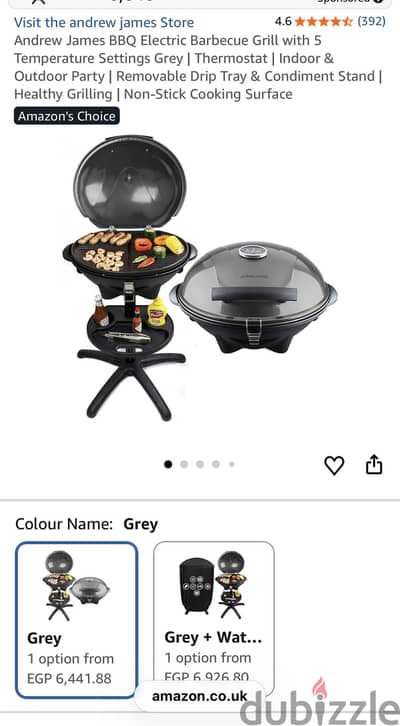 Andrew James Electric BBQ Grill with Stand – Indoor & Outdoor