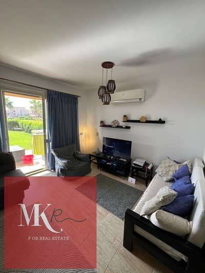 Ground floor chalet with garden for sale, fully furnished, ready for immediate occupancy in Blumar North Coast, Sidi Abdelrahman.