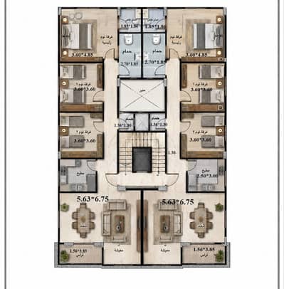 Receive your apartment in Al-Nargis Al-Jadida with an open view of the garden, repeated floor