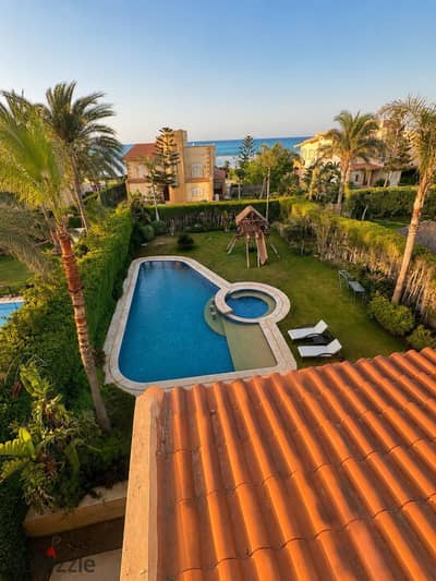 For rent, a villa second row from the sea, Lisan Al-Wuzara area, Marina 5