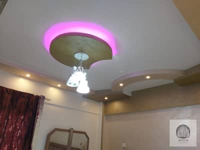 Apartment for rent in South Investors, family-friendly, second floor, 200 square meters, 4 bedrooms and 2 bathrooms, garden view, super deluxe finishi