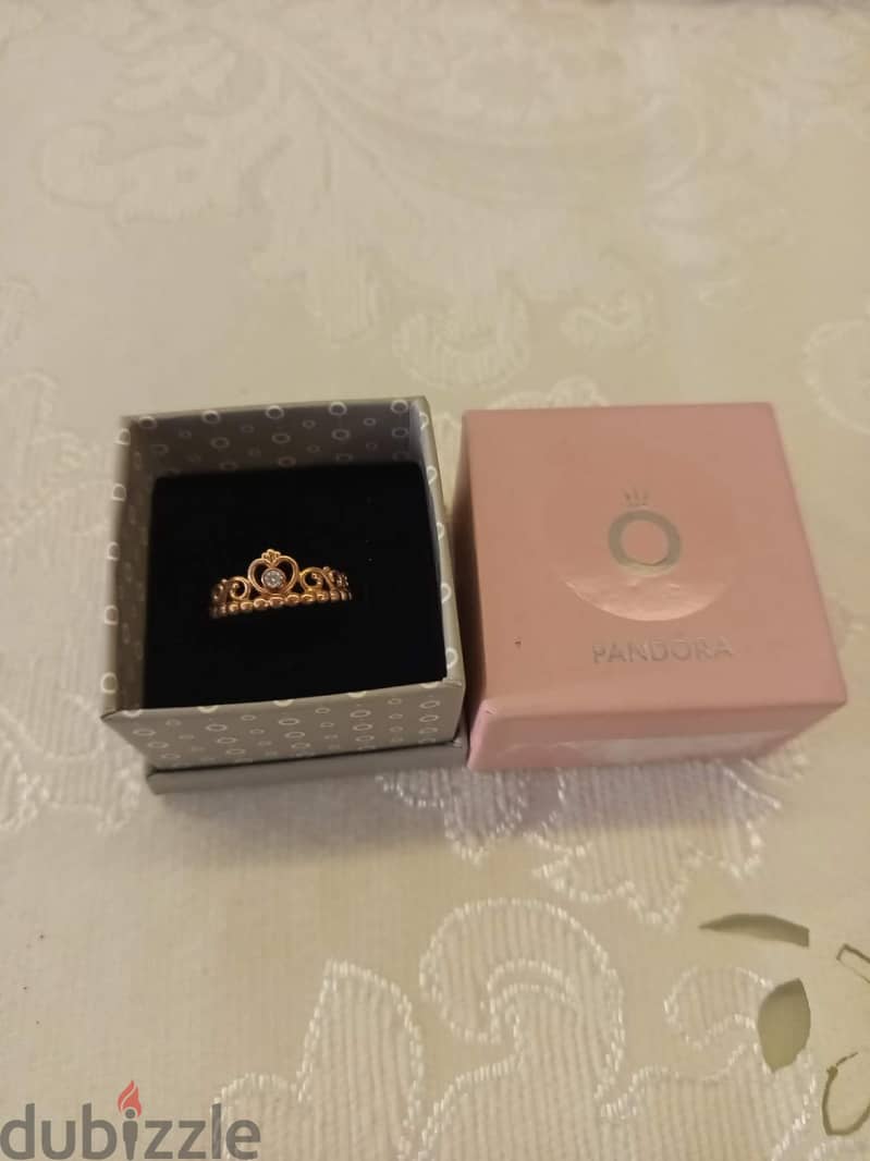 Pandora princess tiara ring rosegold 1