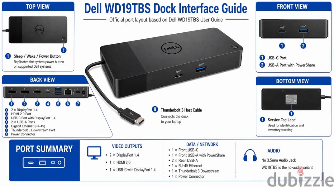 Dell Thunderbolt Dock - WD19TBS 3