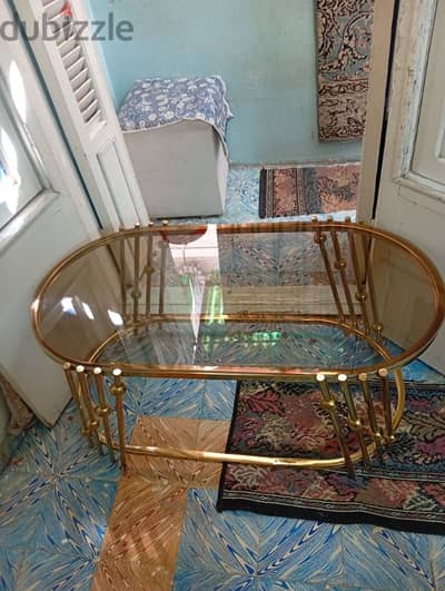 ترابيزه أنتريه معدن × زجاج