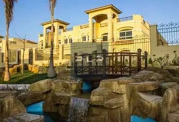 Lowest-priced twin house in Fountain Park Compound, New Cairo: ready to move ultra-super-lux finish, and includes air conditioning.