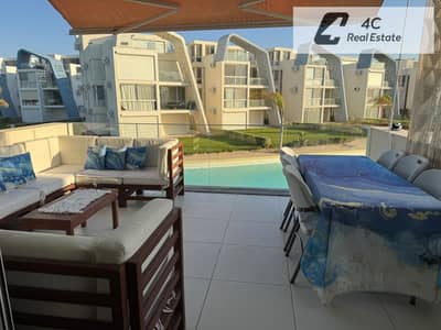 باقل من سعر الماركت لسرعه البيع توين شاليه تشطيب كامل بالفرش Direct Lagoon View ريسيل فوكا باي الساحل الشمالي بتقسيمه مميزة جاهز للمعاينه و الاستلام