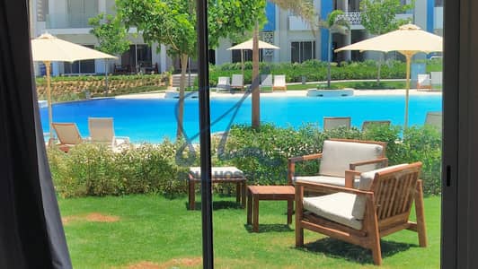 Prime 2BR Serviced Apartment for Sale in Fouka Bay | Ground Floor | 120 SQM | Sea & Lagoon View | Fully Finished & Furnished | EGP 15,000,000