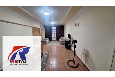 160 sqm furnished apartment for rent, 3 bedrooms and 2 bathrooms, in the 9th District, Nasr City.