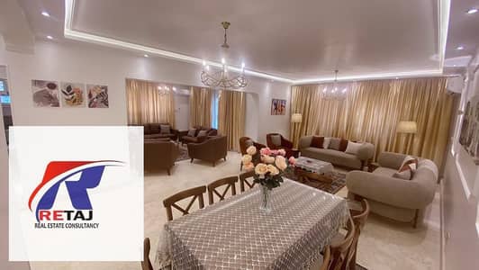 Furnished apartment for rent, ultra-super-luxurious, in Nasr City, near Makram Ebeid and the Children's Park.