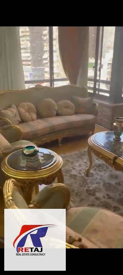 Furnished apartment for rent, 250 square meters, with ultra-super-lux finishing, on Abbas El Akkad Street.
