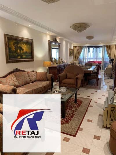 Distinguished furnished apartment for rent – ​​Ultra Super Lux – 250 meters – in a prime location on Makram Ebeid Street – Nasr City
