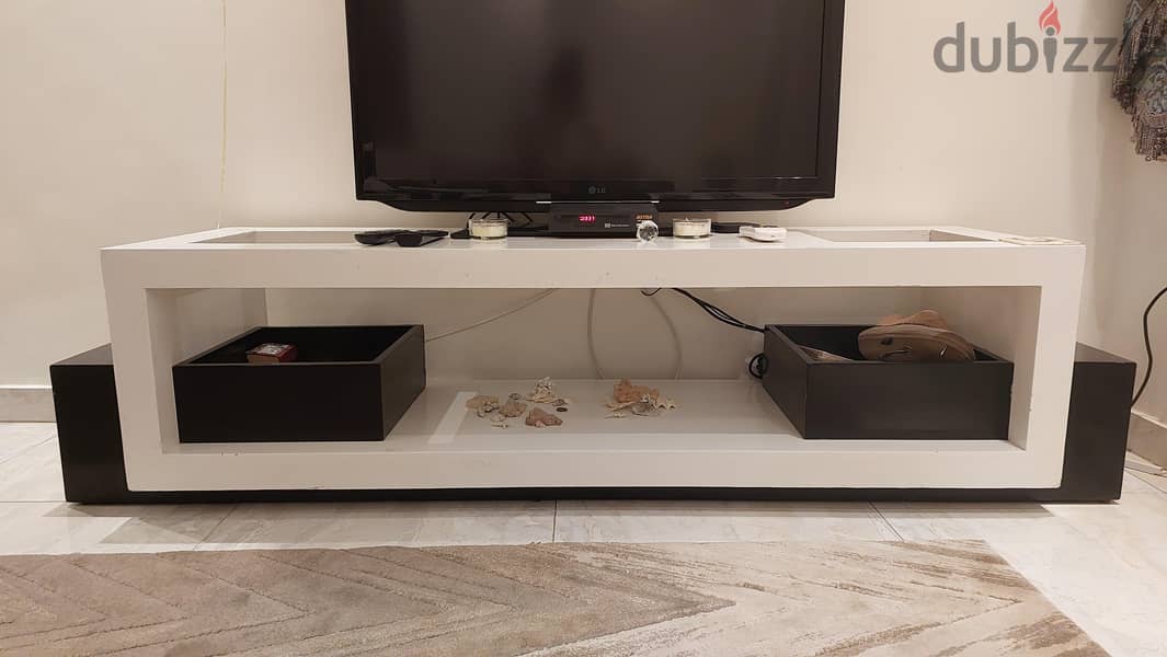 Natural Wood TV Table 2