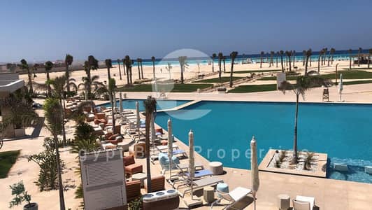 للبيع شاليه متشطب سي فيو استلام سنتين بسيشور الساحل الشمالي بمقدم 5%