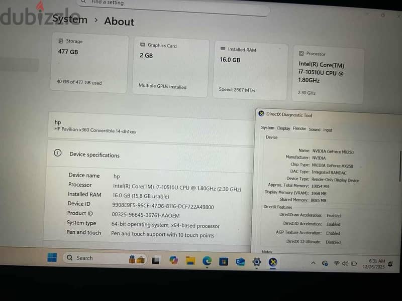 Hp pavilion xx360 touch core i7 like new 2