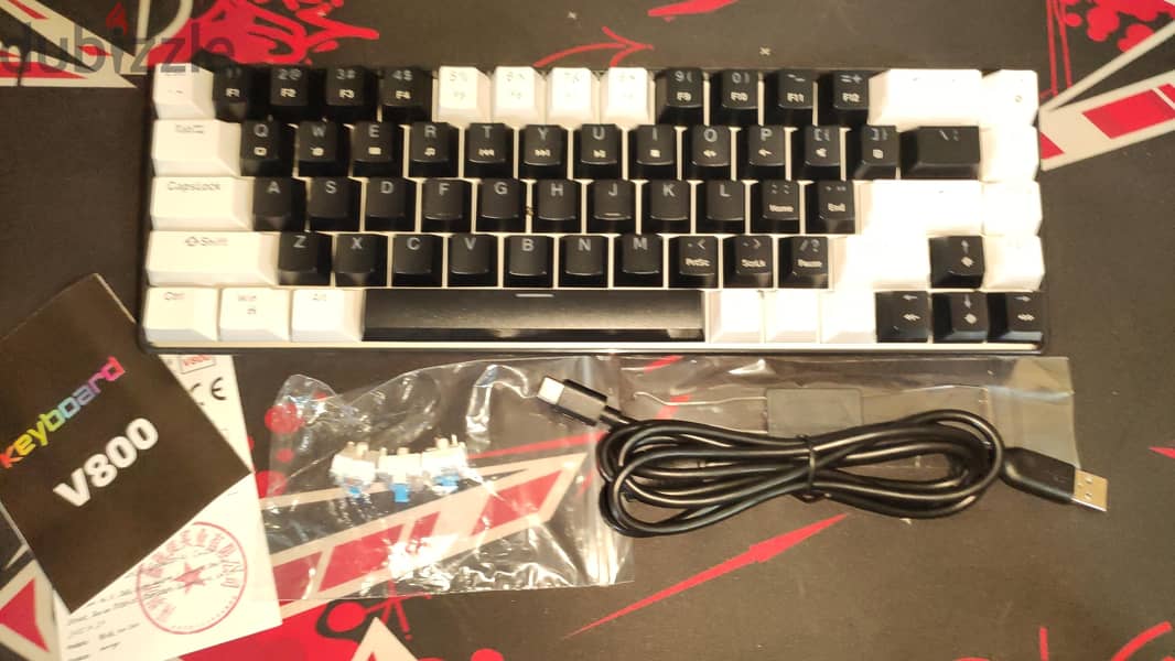 60% Mechanical Gaming Keyboard Blue Switch Type C 1