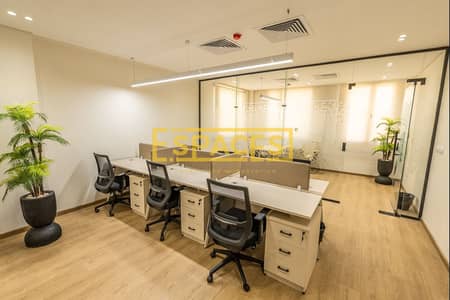 Administrative office for rent, fully furnished and fully serviced, in Mashareq Compound, 6th of October City.