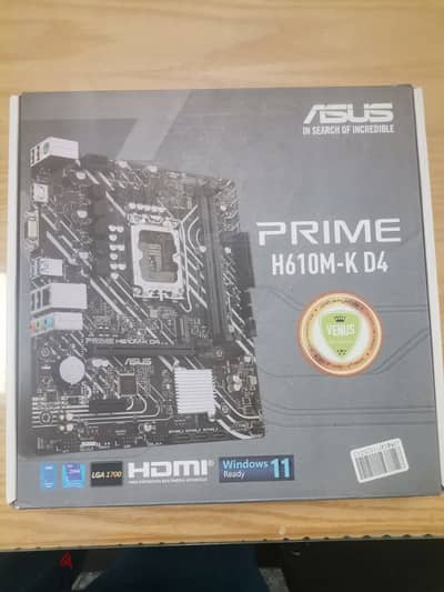 ASUS Prime H610M-K D4 Intel H610 (LGA 1700)لم تستعمل