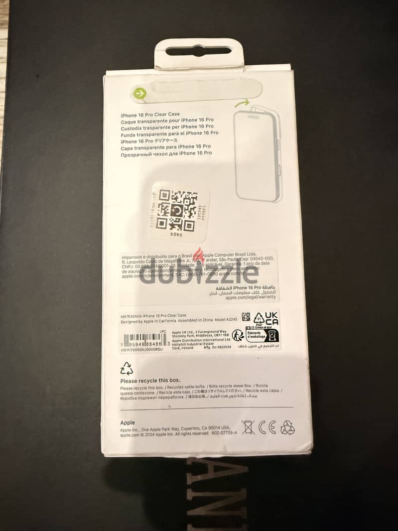 Cover Clear case 16 pro original 2