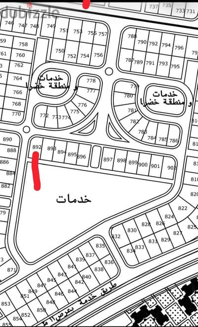 من المالك مباشر قطعه ارض في المتميز الشمالي علي ثلاث نواصي