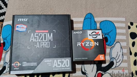 MSI A520M-A Pro + Ryzen 5 5500 box