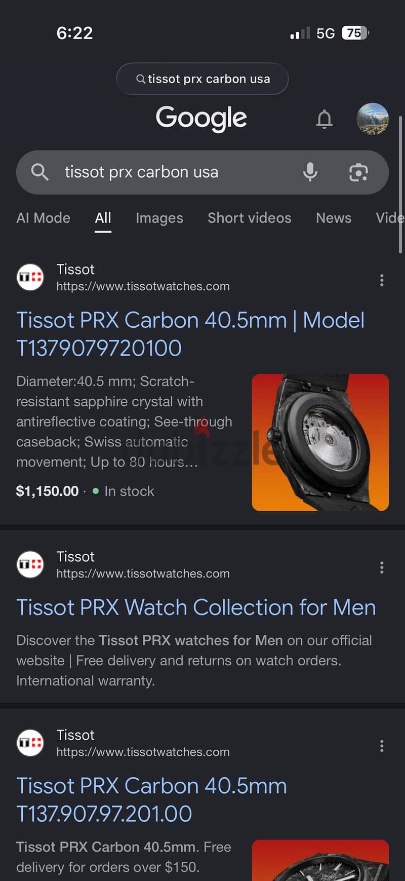 Tissiot PRX carbon 3