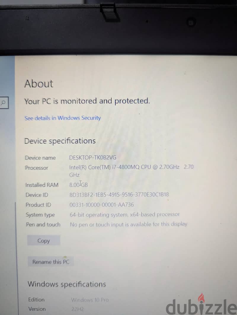 DELL PRECISION M4800 / لابتوب ديل 1