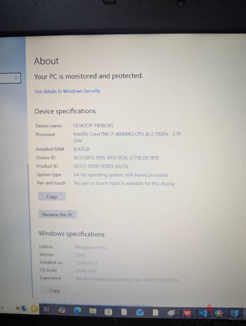 DELL PRECISION M4800 / لابتوب ديل 2
