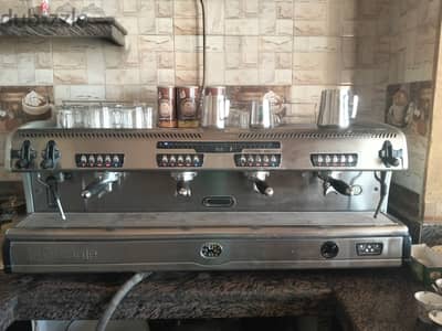 ماكينه قهوه اسبريسو ايطالي طراز s5 عدد 4 جروب وعدد 2 استيم
