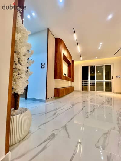 For sale, an apartment in Madinty, 143 m, three rooms and two bathrooms, a master room with a great view, services, and a wonderful garden. An opportunity to own a super lux apartment in a very, very distinguished location.