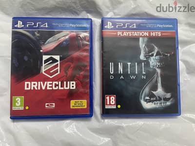 Until Dawn PS4 + Driver club PS4