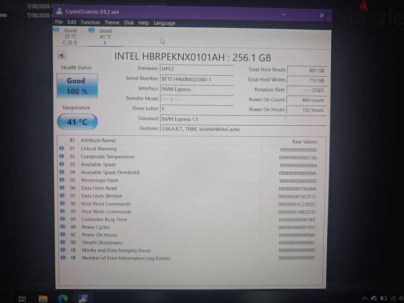 nvme 256gb +16 1