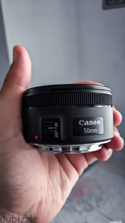 عدسه كانون 50mm1.8 stm كسر الزيرو  بكل حاجه للبيع