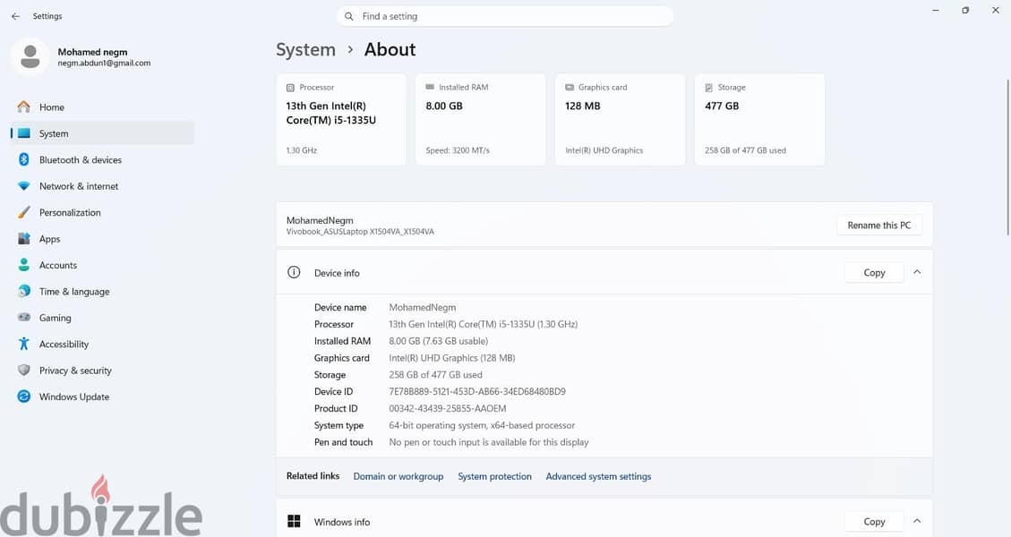 Asus I5 13th gen 5