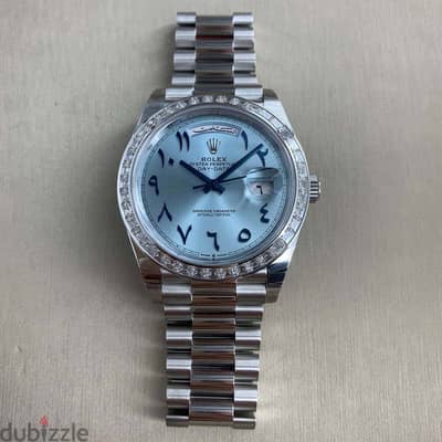 rolex daydate arabic dial diamond