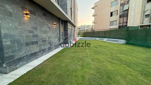 Brand-New 280m² Fully Furnished Ground Apartment with Huge 300m² Private Garden in Galleria Moon Valley - 3 Beds, Central ACs Brand-New 280m² Fully Furnished Ground Apartment with Huge 300m² Private Garden in Galleria Moon Valley - 3 Beds, Central ACs