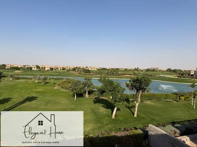 Exceptional opportunity villa in Madinaty, Al-Qasr model, with a view of the golf and lakes in front of the Four Seasons Hotel, direct access.