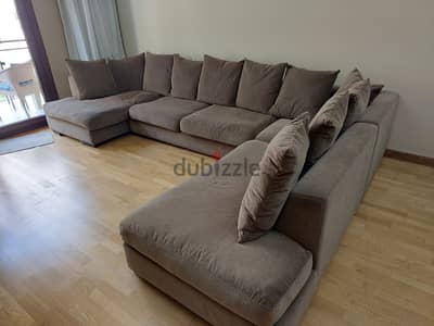 Morden 3 pieces U shape sofa set