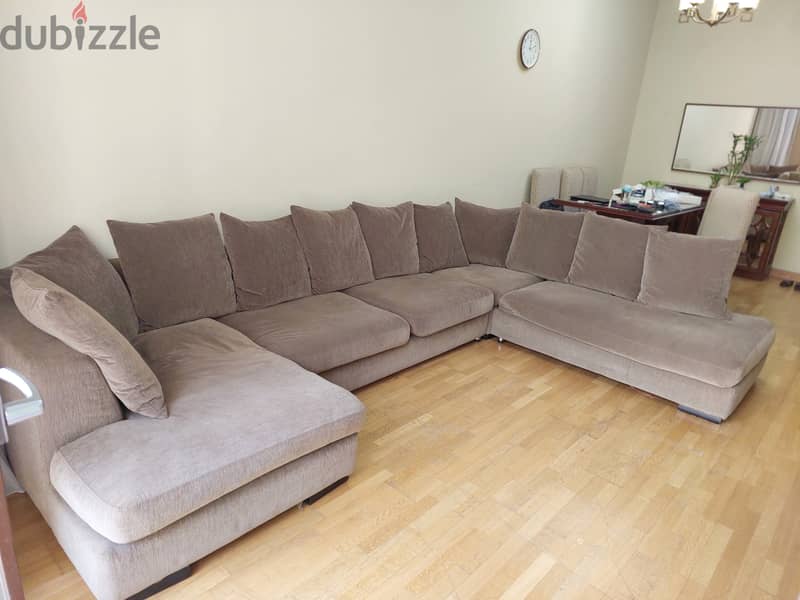 Morden 3 pieces U shape sofa set 1
