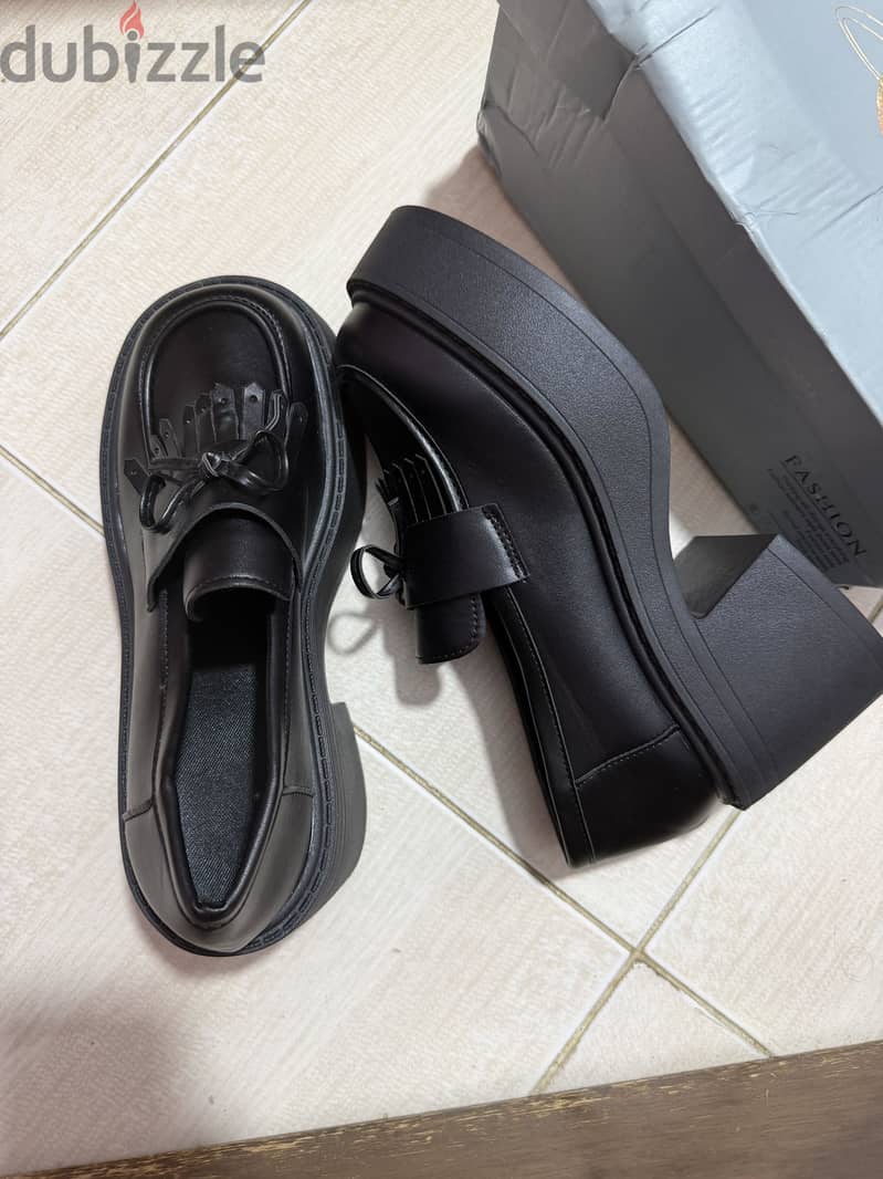 Black High Heeled Loafers 2