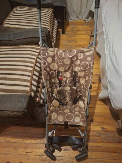 Compact Travel Stroller with Storage Basket