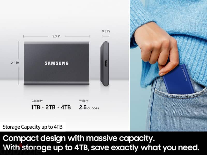 SAMSUNG T7 extrnal  SSD 2TB 1