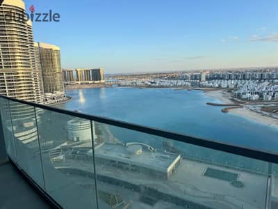 شقة vip دبل فيو بسعر لقطة في ابراج العلمين مباشره علي البحر متشطبه بالكامل استلام فوري ( جاهزه للسكن )