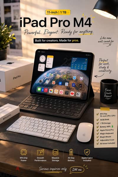 Apple iPad Pro M4 11" 1TB Wi-Fi | 16GB RAM | Apple