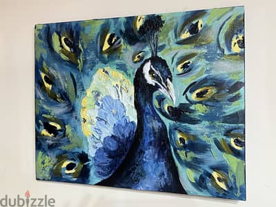 Handmade peacock painting