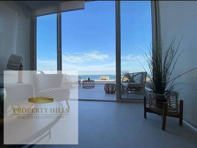 140 sqm Fully Finished Chalet with Air Conditioners and Kitchen Direct Lagoon View in Ras El Hekma North Coast.