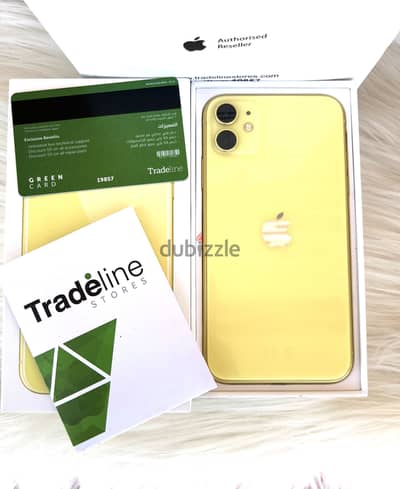 آبل - آيفون 11 اللون الاصفر 128 جيجا بالعلبة والشاحن (تريدلاين)