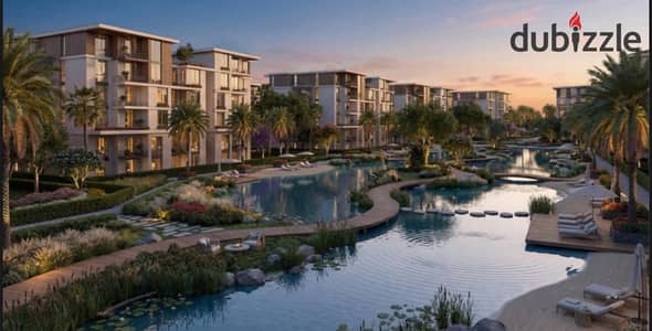 شقة أرضي بجاردن للبيع بكمبوند Tesla Island على طريق الواحات بأكتوبر بمقدم 10% وأقساط مريحة تصل إلى 10 سنوات بالتقسيط المريح