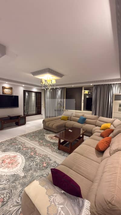 Furnished apartment for rent 3 rooms open view panorama on Wadi Degla Club Zahraa Maadi