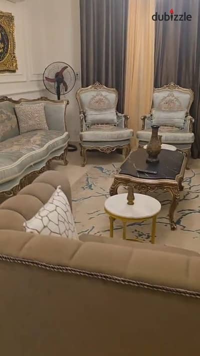 For sale: an apartment in Madinaty with furniture and vacation, a very distinguished location B12, 3 rooms, 2 bathrooms, hotel furnishings from Damietta